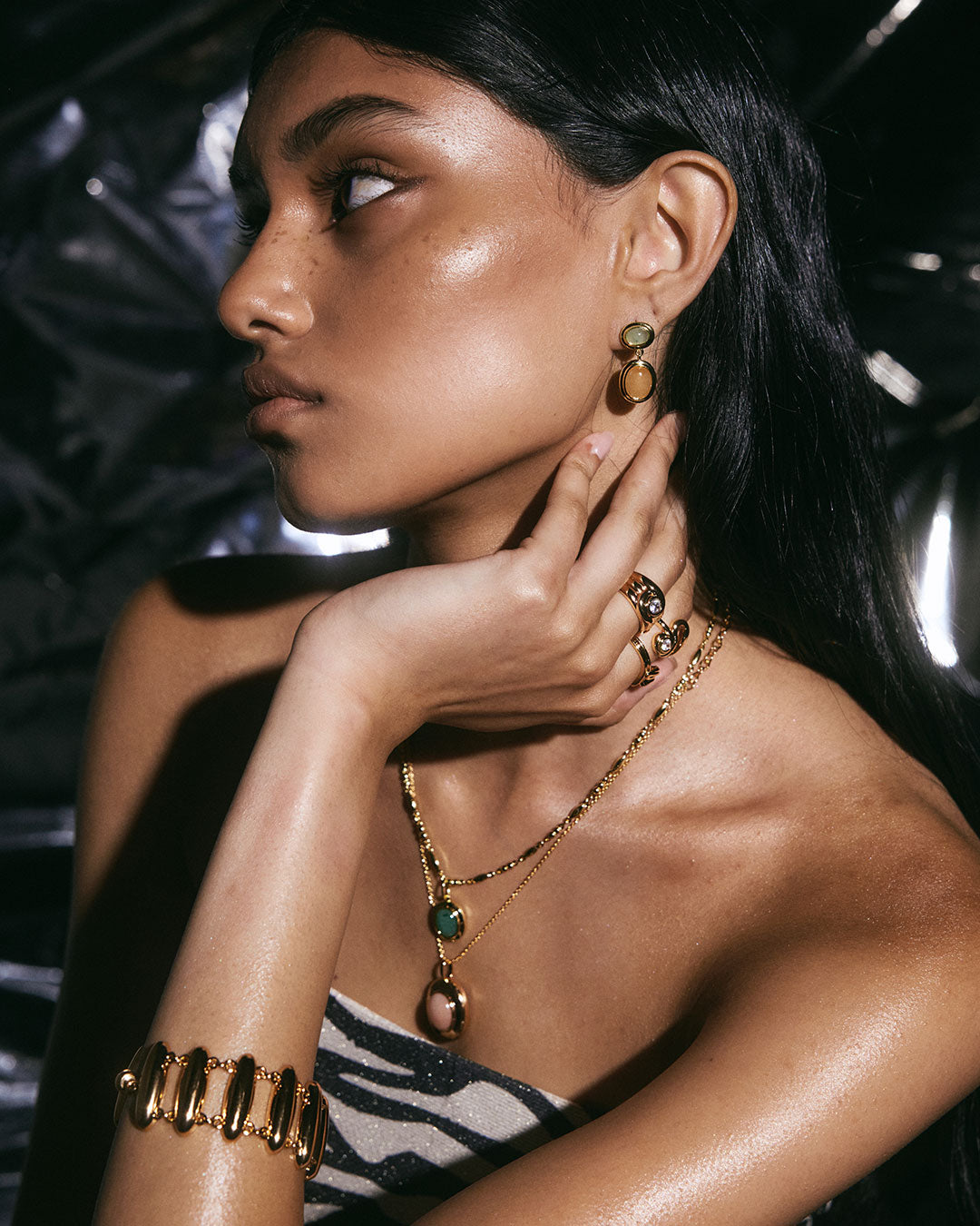 Sunset Double Stone Studs