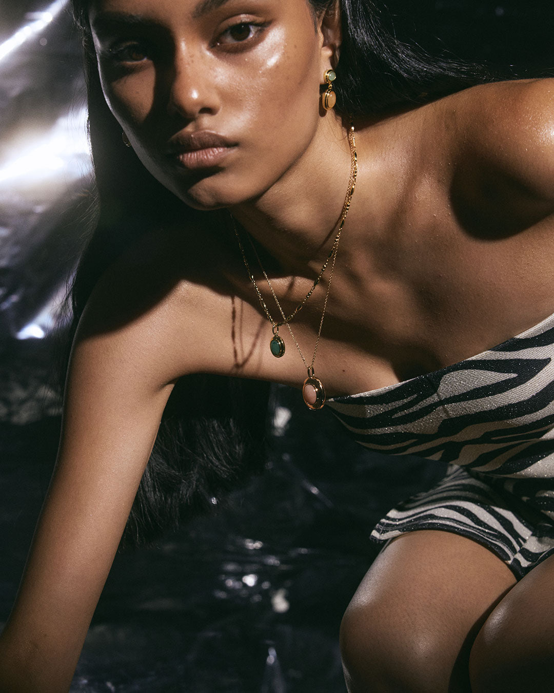 Sunset Double Stone Studs