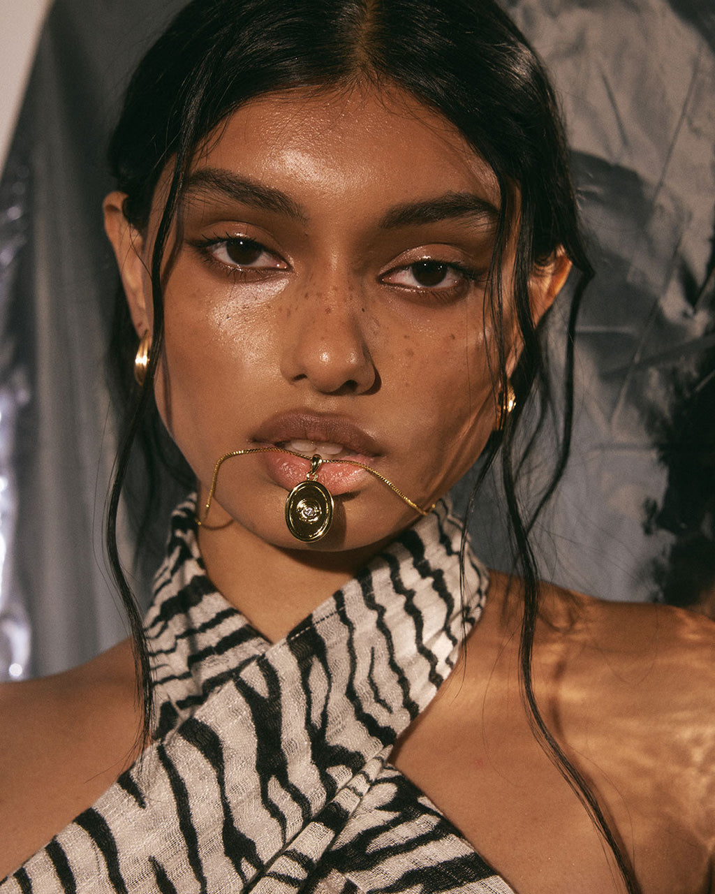 The Wave Bezel Locket Necklace