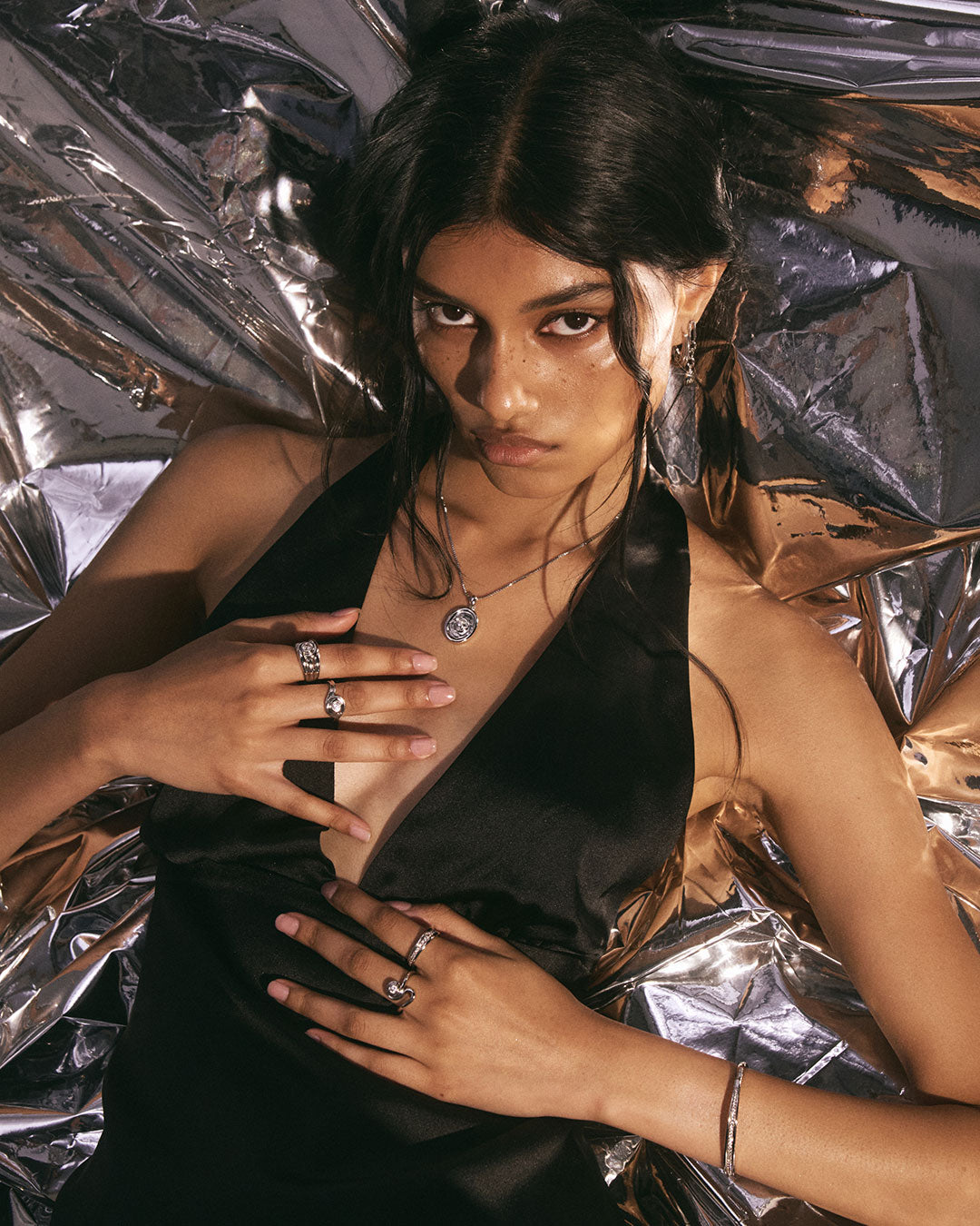 The Wave Bezel Locket Necklace