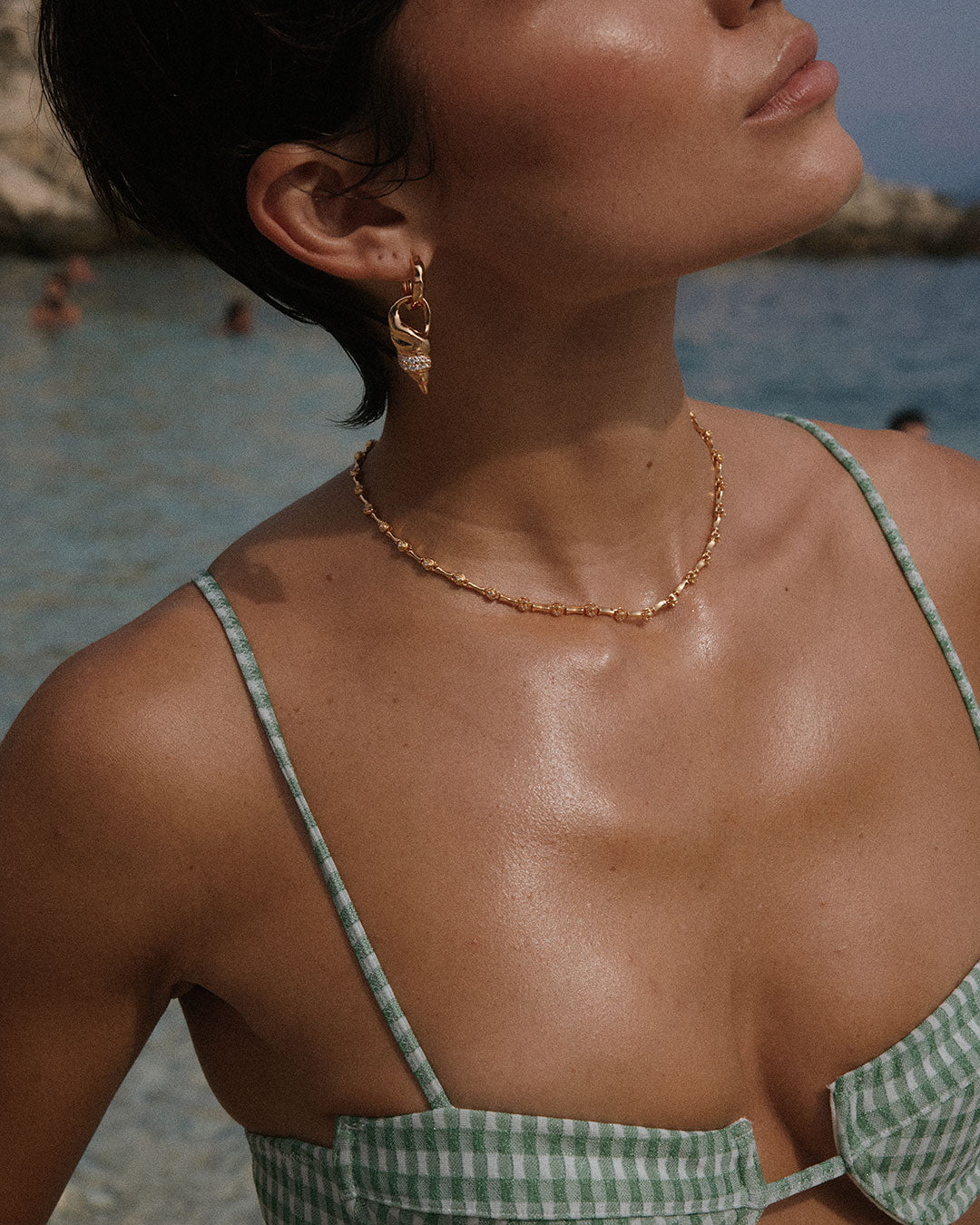 The Seashell Charm Hoops