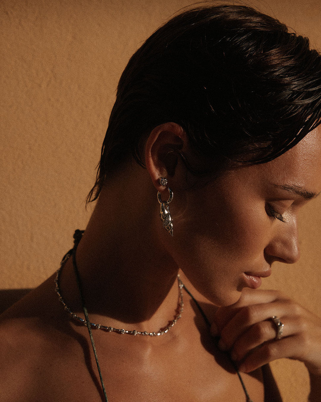 The Seashell Charm Hoops