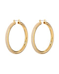 Pave Stripe Amalfi Hoops- Gold