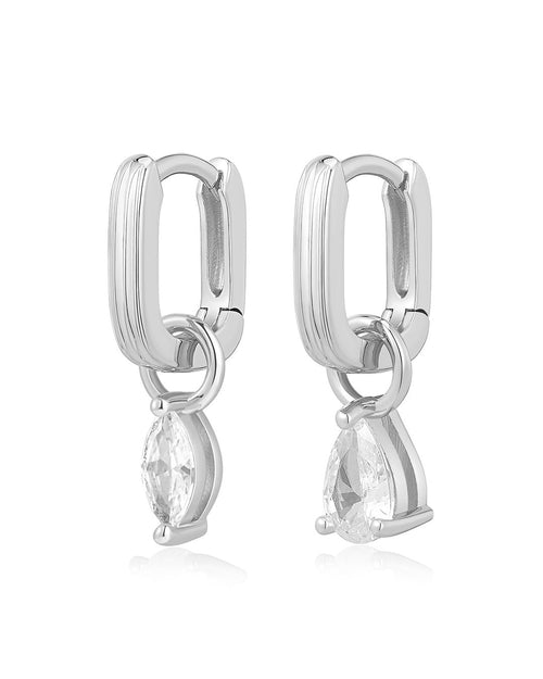 Mini Ridged Chain Link Stone Huggies