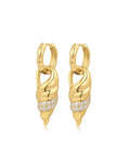 The Seashell Charm Hoops