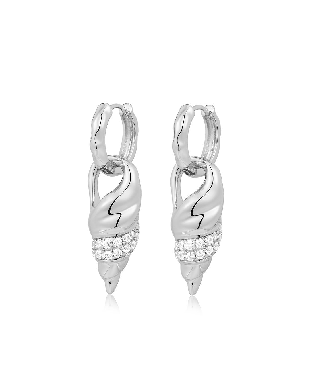 The Seashell Charm Hoops