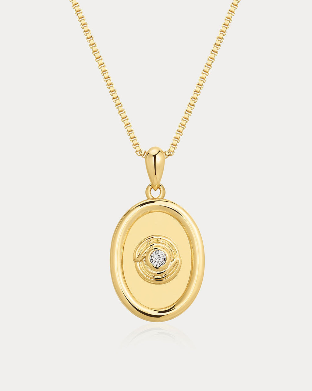 The Wave Bezel Locket Necklace
