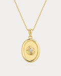 The Wave Bezel Locket Necklace