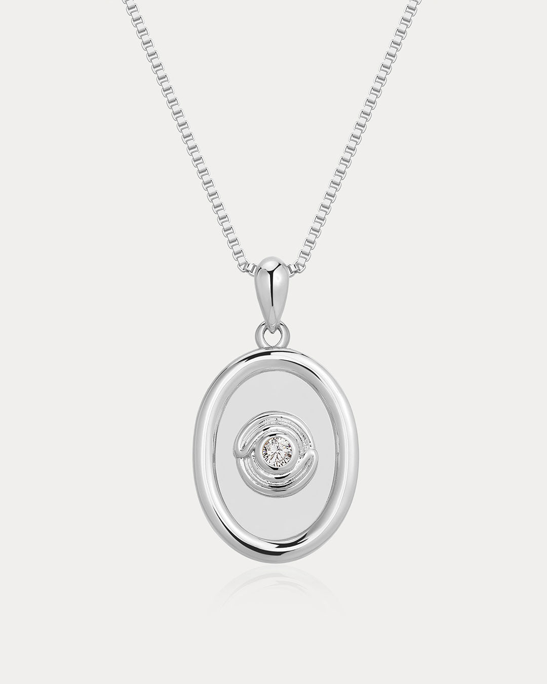 The Wave Bezel Locket Necklace