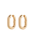 XL Chain Link Hoops- Gold