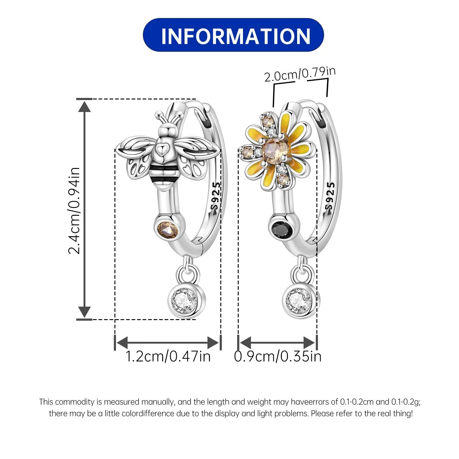 Insects Flowers Drop Earrings
